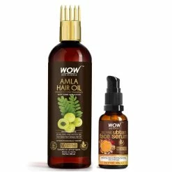 WOW Skin Science Ubtan Range Amla Hair Oil + Ubtan Face Serum