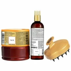 WOW Skin Science Combos 10 In 1 Active Hair Oil + Himalayan Rose Face & Body Scrub + Stimulating Scalp Massager Brush