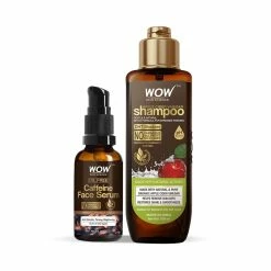 WOW Skin Science Caffeine Face Serum + Apple Cider Vinegar Shampoo - Net Vol - 130ml