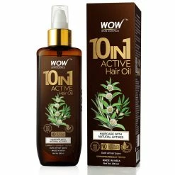WOW Skin Science 10 In 1 Active Hair Oil - No Mineral Oil, Silicones & Synthetic Fragrance
