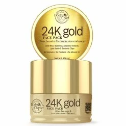 24K Gold Face Pack - With Gold Mica Powder And Mulberry & Liquorice Extract - Glow Booster & Complexion Enhancer By Body Cupid - 100 Ml