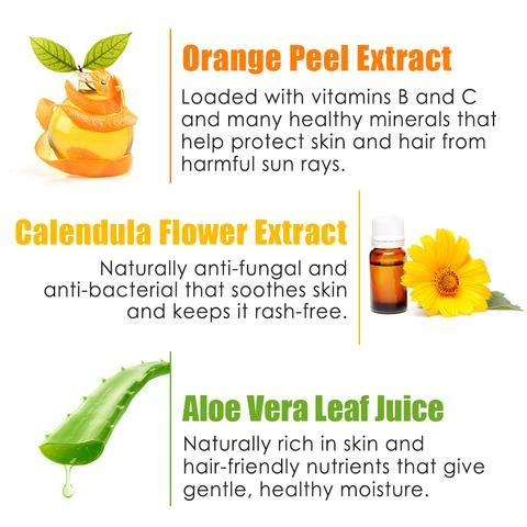 WOW Skin Science 3-in-1 Tip To Toe Wash - Sweet Orange Kids Shampoo + Conditioner + Body Wash - No Sulphates & Parabens - 300 Ml