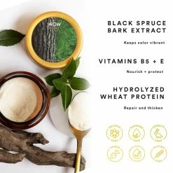 WOW Skin Science Black Spruce Bark Extract, Vitamin B5 & E Hair Mask For Colored & Treated Hair - 200 Ml