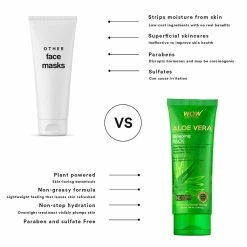 WOW Skin Science Aloe Vera With Green Tea Extract And Hyaluronic Acid Sleeping Pack - No Parabens, Silicones & Color