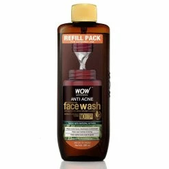 WOW Skin Science Anti Acne Face Wash Refill Pack - For Extended Use - No Parabens, Sulphate, Silicones & Color - 200 Ml