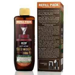 WOW Skin Science Anti Acne Face Wash Refill Pack - For Extended Use - No Parabens, Sulphate, Silicones & Color - 200 Ml