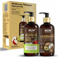WOW Skin Science Apple Cider Vinegar Shampoo + Coconut Hair Conditioner - 600mL Hair Combo Kit