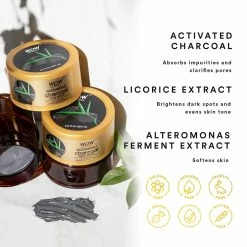 WOW Skin Science Activated Charcoal Face Mask With PM 2.5 Anti-Pollution Shield No Parabens & Mineral Oil Wash Off Face Mask - 200 Ml