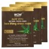 WOW Skin Science Aloe Vera Infused 2 In 1 Face Lifting Sheet Mask - For Skin Toning And Skin Brightening