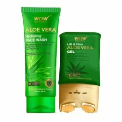 WOW Skin Science Aloe Vera Hydrating Face Wash + Lift & Firm Aloe Vera Gel - 220 Ml