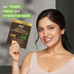 WOW Skin Science Aloe Vera Infused 2 In 1 Face Lifting Sheet Mask - For Skin Toning And Skin Brightening