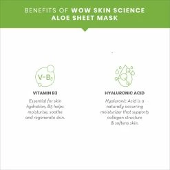 WOW Skin Science Aloe Vera Infused 2 In 1 Face Lifting Sheet Mask - For Skin Toning And Skin Brightening