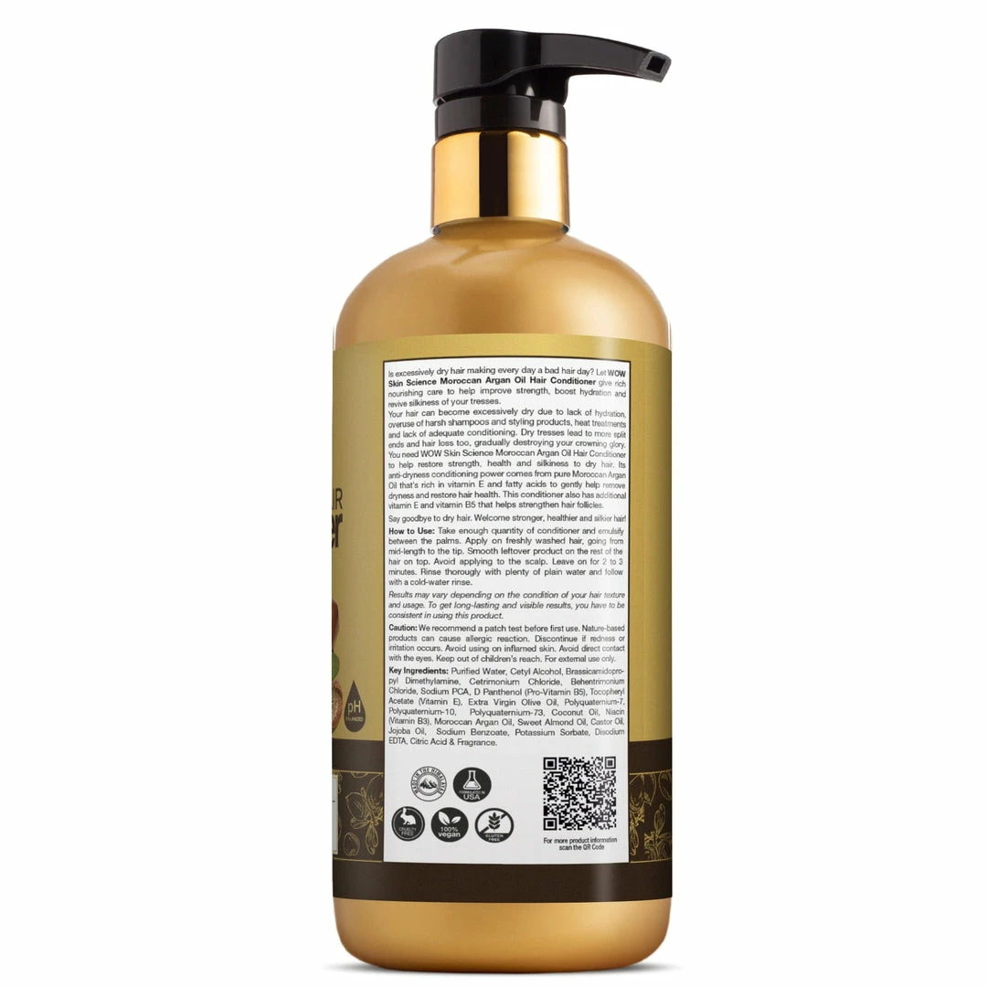 WOW Skin Science Hair Moroccan Argan Oil Conditioner - 500 Ml