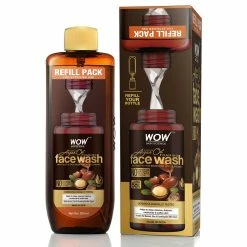 WOW Skin Science Moroccan Argan Oil Foaming Face Wash Refill Pack - With Moroccan Argan Oil - For Extended Use - No Parabens, Sulphate, Silicones & Color - 200 Ml