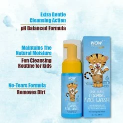 WOW Skin Science Cool Suds Foaming Face Wash With Aloe Barbadensis Leaf & Calendula Flower Extract - Tear Free - No Parabens, Sulphates, Silicones & Color - 100 Ml Mother & Child
