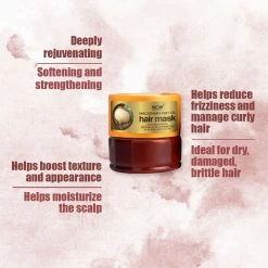 WOW Skin Science Macadamia Nut Oil Hair Mask - Deeply Rejuvenating - For Dry, Brittle, Coarse & Curly Hair - No Mineral Oil, Parabens, Silicones, Color & PEG - 200ml