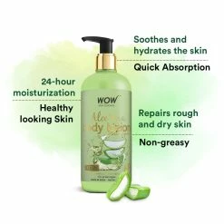 WOW Skin Science Aloe Vera Body Lotion (Ultra Light) For Dry Skin Bath & Body