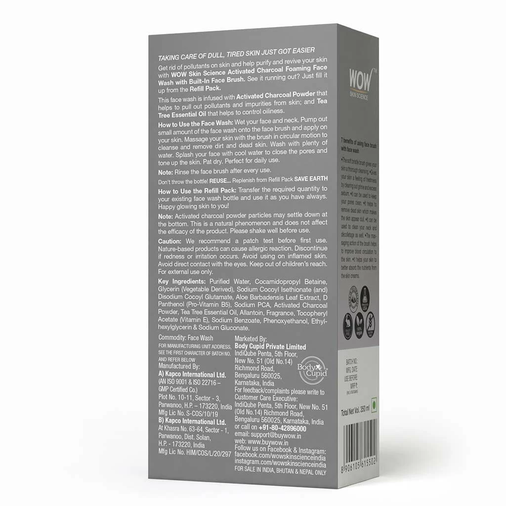 WOW Skin Science Activated Charcoal Face Wash