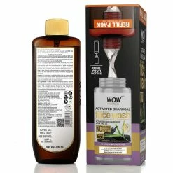 WOW Skin Science Activated Charcoal Foaming Face Wash Refill Pack - Lifts Off Pollutant & Dirt - For Extended Use - No Parabens, Sulphate, Silicones & Color