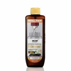 WOW Skin Science Activated Charcoal Foaming Face Wash Refill Pack - Lifts Off Pollutant & Dirt - For Extended Use - No Parabens, Sulphate, Silicones & Color