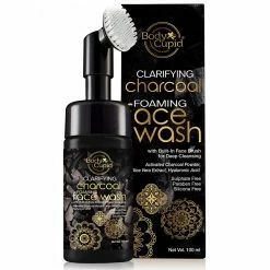 Clarifying Charcoal Foaming Face Wash (with Built-in-brush) By Body Cupid - 100 Ml Skin