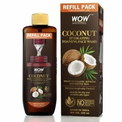 WOW Skin Science Coconut Hydrating Foaming Face Wash Refill Pack - With Coconut Water - For Cleansing, Soothing Skin - For Extended Use