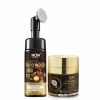WOW Skin Science Moroccan Argan Oil Foaming Face Wash With Built-in Brush + Coconut Perfecting Cream Combos