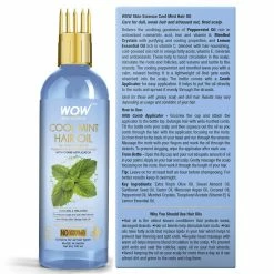 WOW Skin Science Cool Mint Hair Oil With Comb Applicator For All Hair Types