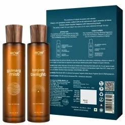 WOW Skin Science Eau De Parfum Gulmarg Mist & Tanjore Twilight - All Day Fragrance, Long Lasting & Unisex Perfume - Pack Of 2, 30ml X 2 Gift Sets