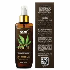 WOW Skin Science Hemp Hair Oil For Dry, Damaged And Chemically Treated Hair - 150ml