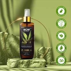 WOW Skin Science Hemp Hair Oil For Dry, Damaged And Chemically Treated Hair - 150ml