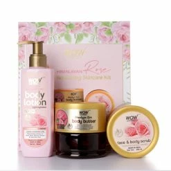 WOW Skin Science Gift Sets Himalayan Rose Gift Box - Nourishing Skincare Kit For Light Hydration & Exfoliation Normal To Oily Skin