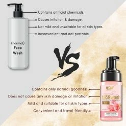 Wow Skin Science Himalayan Rose Foaming Face Wash - Contains Rose Water & Aloe Vera Extract - For Cleansing & Toning - No Parabens, Sulphate, Silicones & Synthetic Color - 100 Ml