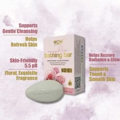 WOW Skin Science Himalayan Rose Bathing Bar - With Rose Hydrosol - Pack Of 3