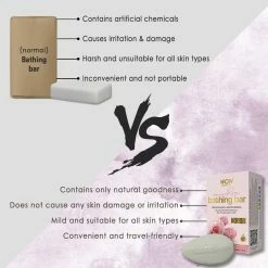 WOW Skin Science Himalayan Rose Bathing Bar - With Rose Hydrosol - Pack Of 3