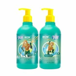 WOW Skin Science Kids Aquaman Combo 2 Kit (3 In 1 Wash + Body Lotion) - Net Vol. 600 Ml