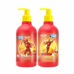 WOW Skin Science Combos Kids Red Speedster Combo 2 Kit (3 In 1 Wash + Body Lotion) - Net Vol. 600 Ml