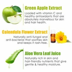 WOW Skin Science Mother & Child Kids Tip To Toe Wash - Shampoo - Conditioner - Body Wash - No Sulphates & Parabens - Green Apple - 300 Ml