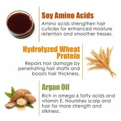 WOW Skin Science Wheat & Soy Amino Acids, Moroccan Argan Oil Hair Mask For Normal Hair - 200 Ml