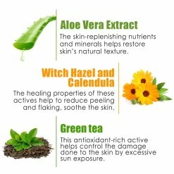 WOW Skin Science Aloe Vera With Hyaluronic Acid, Witch Hazel Extract, Green Tea & Calendula Hydrating After Sun Soothing Gel - No Parabens, Silicones & Color