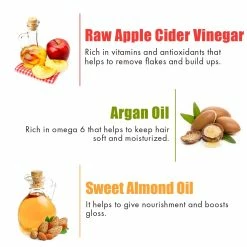 WOW Skin Science Apple Cider Vinegar Shampoo + Coconut Hair Conditioner - 600mL Hair Combo Kit