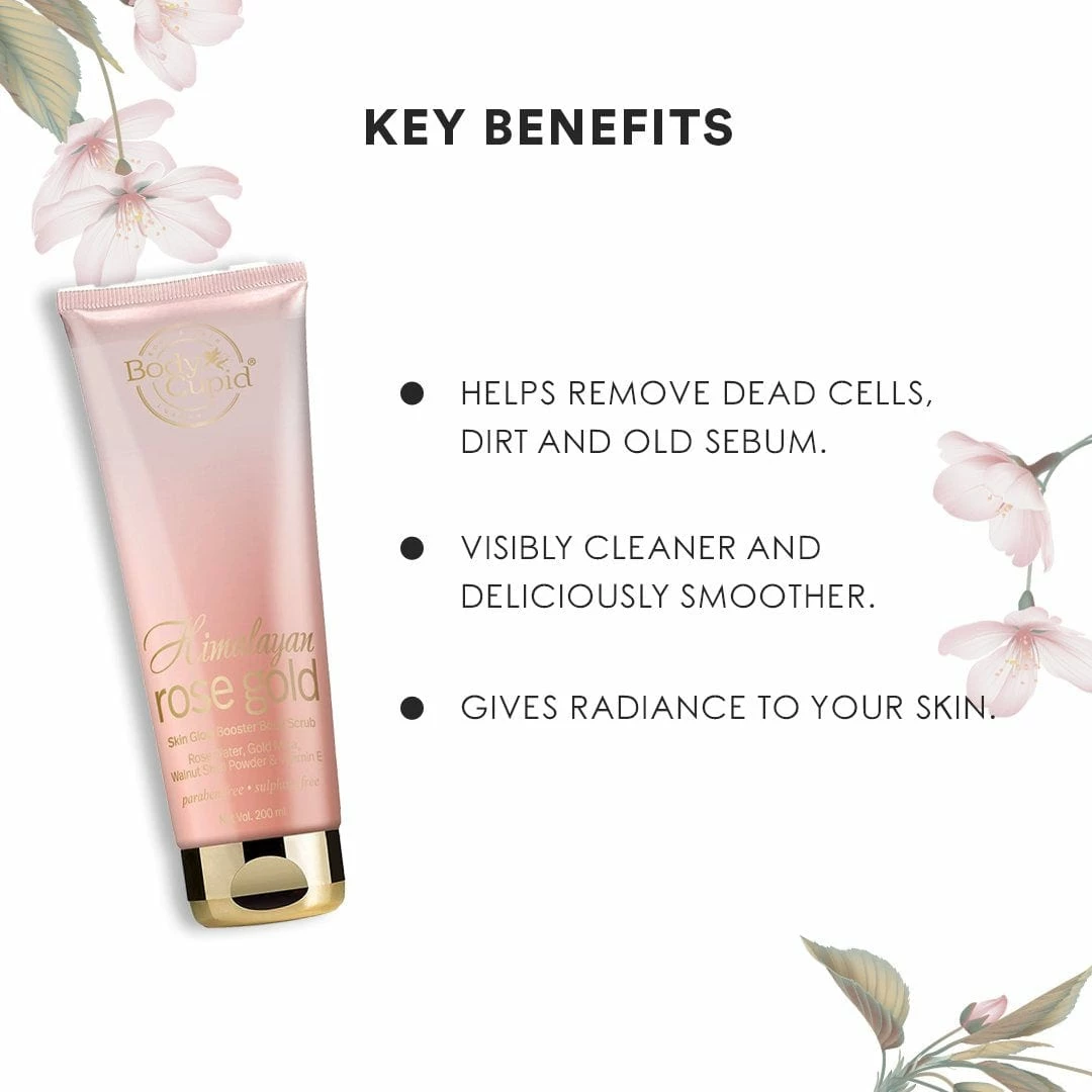 Himalayan Rose Gold Scrub By Body Cupid - 200 Ml Bath & Body