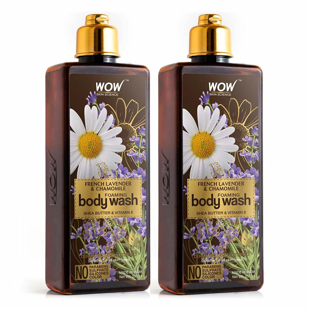 WOW Skin Science Bath & Body French Lavender & Chamomile Foaming Body Wash