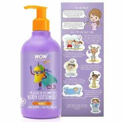 WOW Skin Science Kids Plush & Plump Body Lotion - Mango - SPF 15 - No Parabens, Mineral Oil, Silicones & Color - 300 Ml