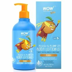 WOW Skin Science Kids Plush & Plump Body Lotion - Peach - SPF 15 - No Parabens, Mineral Oil, Silicones & Color - 300 Ml