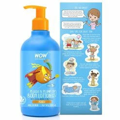 WOW Skin Science Kids Plush & Plump Body Lotion - Peach - SPF 15 - No Parabens, Mineral Oil, Silicones & Color - 300 Ml