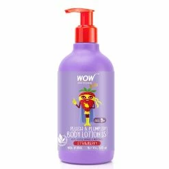 WOW Skin Science Kids Plush & Plump Body Lotion - Strawberry - SPF 15 - No Parabens, Mineral Oil, Silicones & Color - 300 Ml