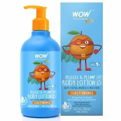 WOW Skin Science Mother & Child Kids Plush & Plump Body Lotion - Sweet Orange - SPF 15 - No Parabens, Mineral Oil, Silicones & Color - 300 Ml