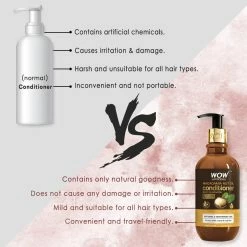 WOW Skin Science Hair Macadamia Nut Oil Conditioner - Deeply Rejuvenating - Softening & Smoothening Care - No Mineral Oil, Parabens, Silicones & Color - 300ml