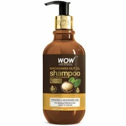 WOW Skin Science Hair Macadamia Nut Oil Shampoo - Deeply Moisturizing - Hydrating & Smoothening Care - No Sulphate, Parabens, Silicones, Color & PEG - 300ml